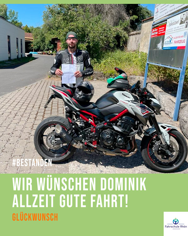Dominik A Motorradführerschein